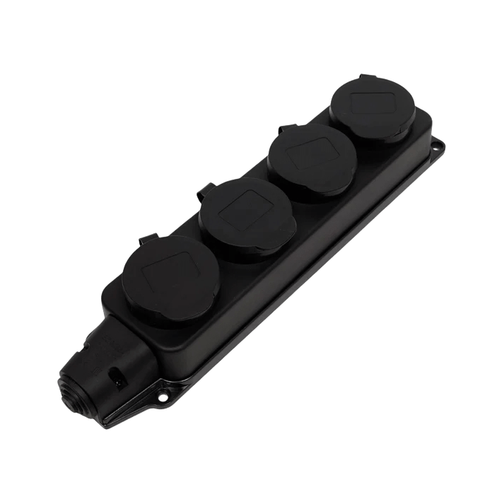 Колодка каучук с заземлением с крышкой ARTSUN K4E-B-IP44 Колодка каучук с заземлением с крышкой ARTSUN K4E-B-IP44